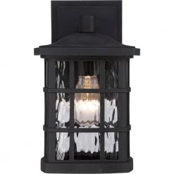 Stonington 1-Light Black Outdoor Wall Lantern Sconce by Quoizel -Quoizel Sales mystic black quoizel outdoor sconces snn8406k 4f 1000
