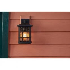 Stonington 1-Light Black Outdoor Wall Lantern Sconce by Quoizel -Quoizel Sales mystic black quoizel outdoor sconces snn8406k fa 1000