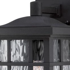 Stonington 1-Light Black Outdoor Wall Lantern Sconce by Quoizel -Quoizel Sales mystic black quoizel outdoor sconces snn8408k 40 1000