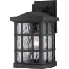 Stonington 1-Light Black Outdoor Wall Lantern Sconce by Quoizel