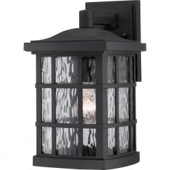 Stonington 1-Light Black Outdoor Wall Lantern Sconce by Quoizel