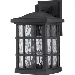 Stonington 1-Light Black Outdoor Wall Lantern Sconce by Quoizel -Quoizel Sales mystic black quoizel outdoor sconces snn8408k c3 1000