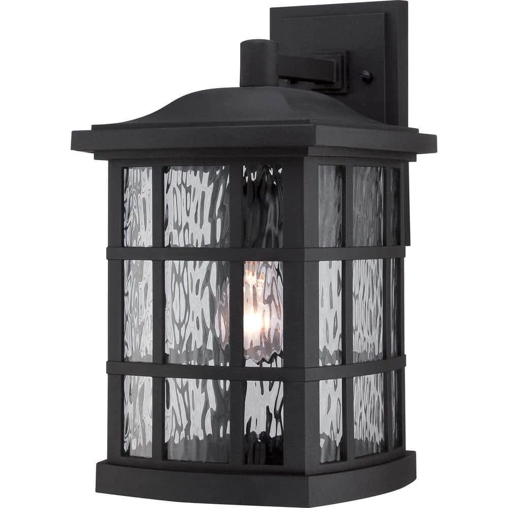 Stonington 1-Light Black Outdoor Wall Lantern Sconce by Quoizel 3 Stonington 1-Light Black Outdoor Wall Lantern Sconce by Quoizel