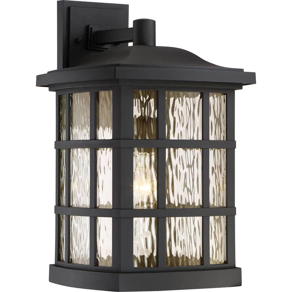 Stonington 1-Light Black Outdoor Wall Lantern Sconce by Quoizel 3 Stonington 1-Light Black Outdoor Wall Lantern Sconce by Quoizel