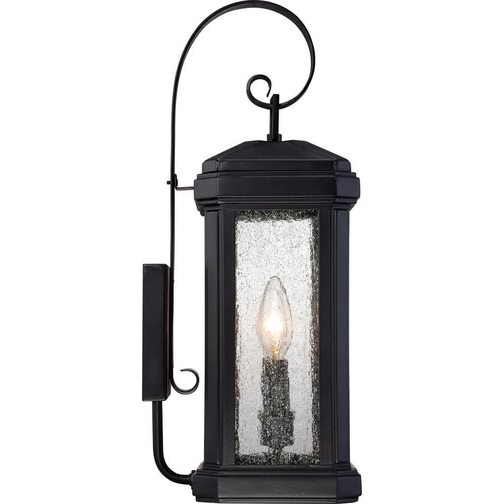 Trumbull 1-Light Mystic Black Outdoor Wall Lantern Sconce by Quoizel 7 Trumbull 1-Light Mystic Black Outdoor Wall Lantern Sconce by Quoizel - Image 5