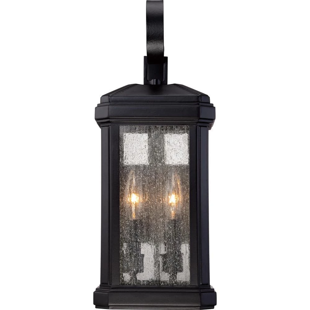 Trumbull 1-Light Mystic Black Outdoor Wall Lantern Sconce by Quoizel 6 Trumbull 1-Light Mystic Black Outdoor Wall Lantern Sconce by Quoizel - Image 4