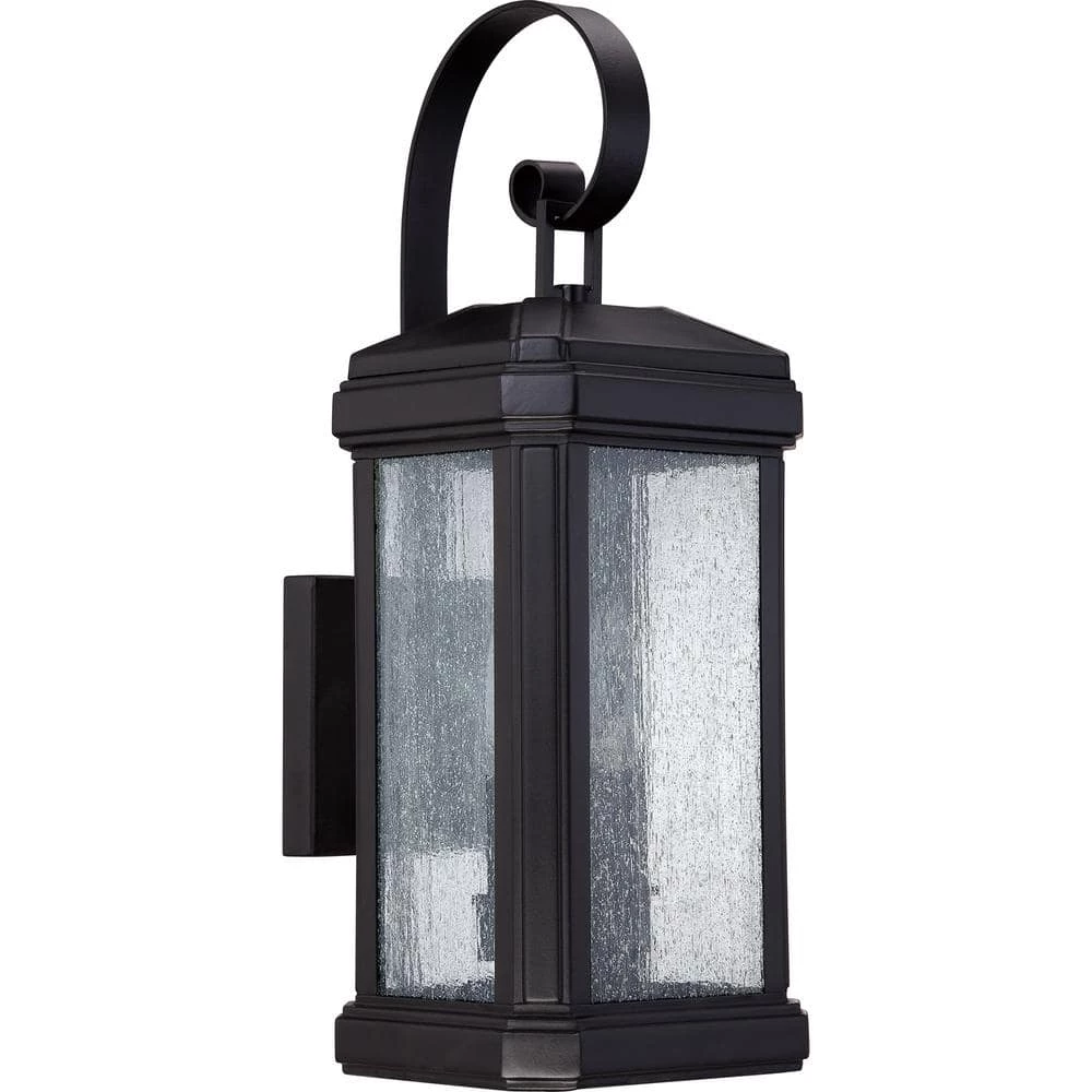 Trumbull 1-Light Mystic Black Outdoor Wall Lantern Sconce by Quoizel 5 Trumbull 1-Light Mystic Black Outdoor Wall Lantern Sconce by Quoizel - Image 3