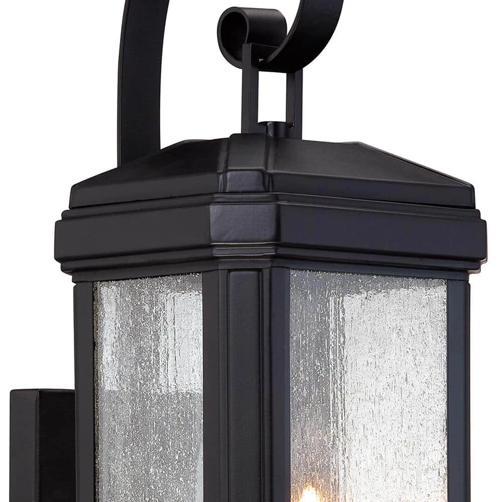 Trumbull 1-Light Mystic Black Outdoor Wall Lantern Sconce by Quoizel 4 Trumbull 1-Light Mystic Black Outdoor Wall Lantern Sconce by Quoizel - Image 2