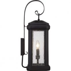 Trumbull 1-Light Mystic Black Outdoor Wall Lantern Sconce by Quoizel 11 Trumbull 1-Light Mystic Black Outdoor Wall Lantern Sconce by Quoizel -Quoizel Sales mystic black quoizel outdoor sconces tml8408k 1f 1000