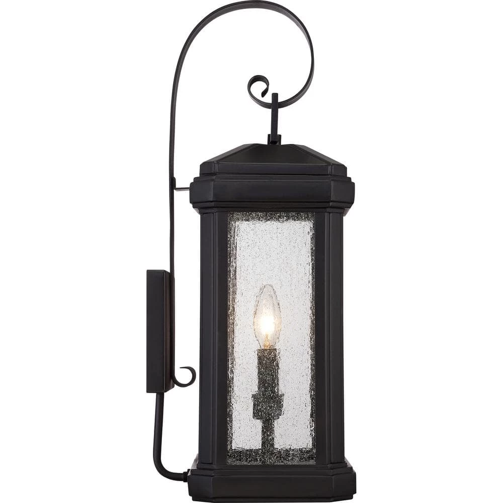 Trumbull 1-Light Mystic Black Outdoor Wall Lantern Sconce by Quoizel 7 Trumbull 1-Light Mystic Black Outdoor Wall Lantern Sconce by Quoizel - Image 5