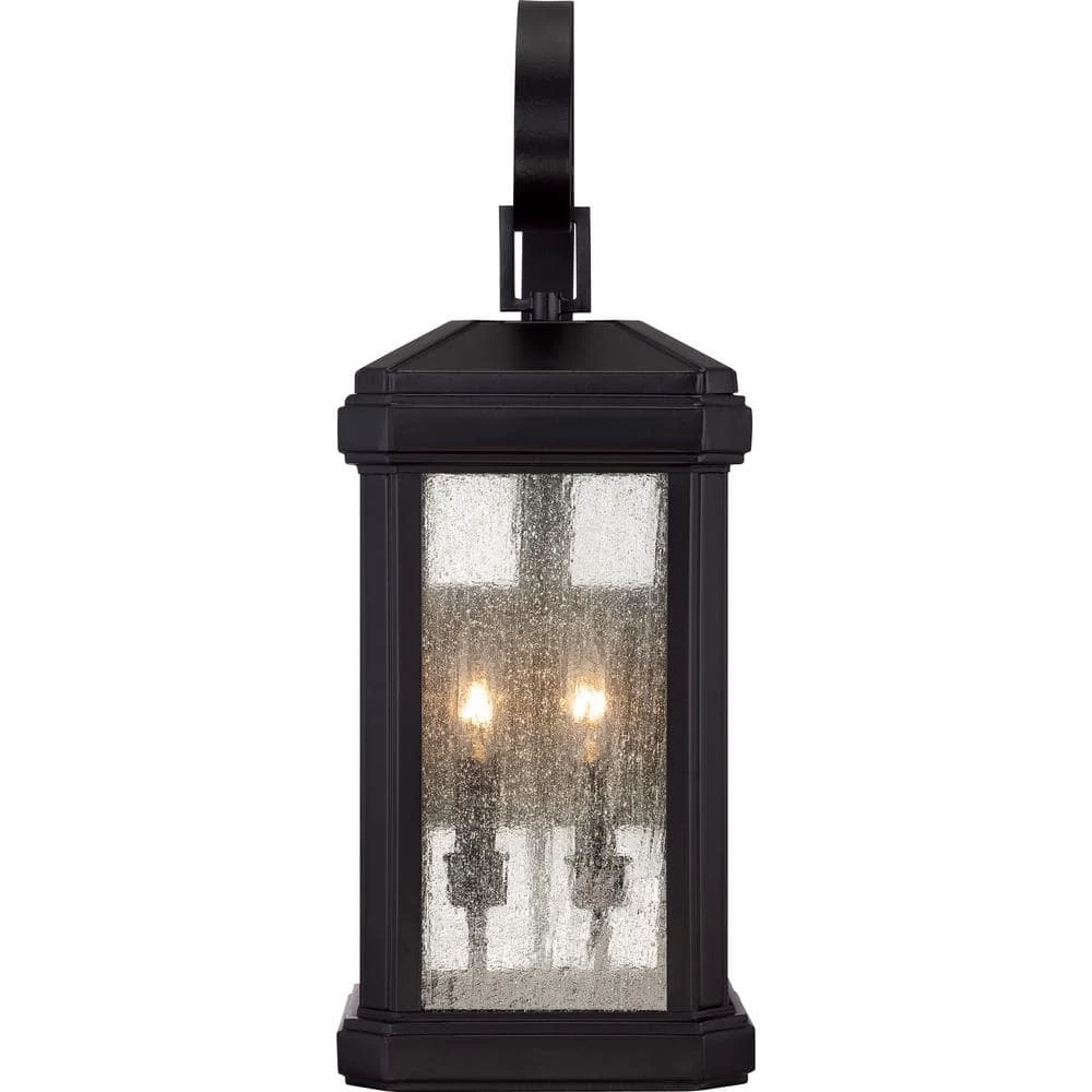 Trumbull 1-Light Mystic Black Outdoor Wall Lantern Sconce by Quoizel 6 Trumbull 1-Light Mystic Black Outdoor Wall Lantern Sconce by Quoizel - Image 4