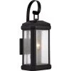 Trumbull 1-Light Mystic Black Outdoor Wall Lantern Sconce by Quoizel -Quoizel Sales mystic black quoizel outdoor sconces tml8408k 64 1000