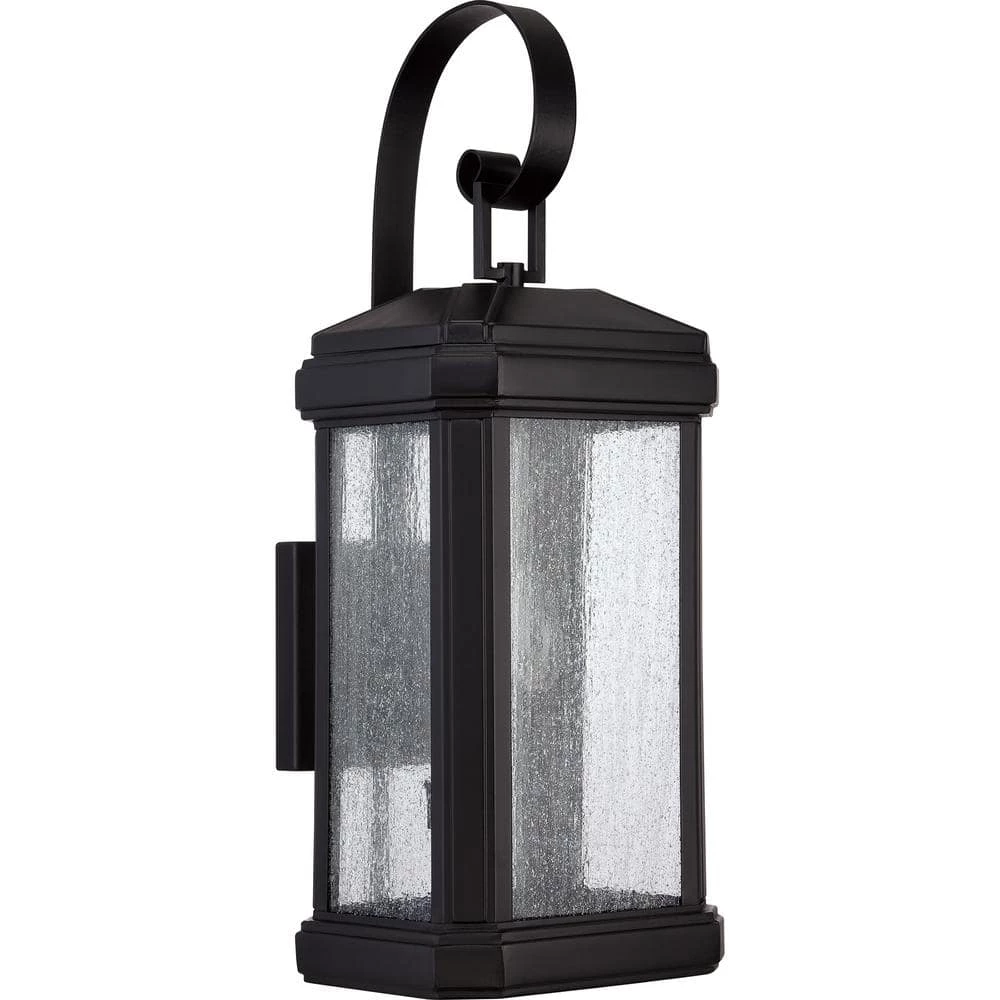 Trumbull 1-Light Mystic Black Outdoor Wall Lantern Sconce by Quoizel 5 Trumbull 1-Light Mystic Black Outdoor Wall Lantern Sconce by Quoizel - Image 3