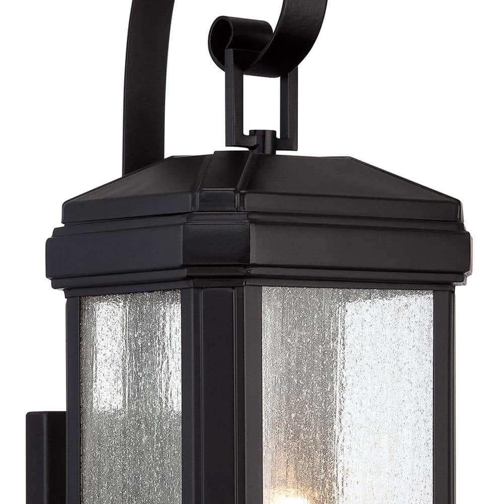 Trumbull 1-Light Mystic Black Outdoor Wall Lantern Sconce by Quoizel 4 Trumbull 1-Light Mystic Black Outdoor Wall Lantern Sconce by Quoizel - Image 2