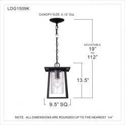 Lodge 1-Light Mystic Black Lantern Pendant Light by Quoizel -Quoizel Sales mystic black quoizel pendant lights ldg1509k 1f 1000