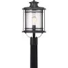 Booker 1-Light Mystic Black Outdoor Post Lantern by Quoizel -Quoizel Sales mystic black quoizel post light sets bkr9010k 64 1000