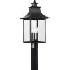 Chancellor 1-Light Mystic Black Outdoor Post Lantern by Quoizel 2 Chancellor 1-Light Mystic Black Outdoor Post Lantern by Quoizel -Quoizel Sales mystic black quoizel post light sets ccr9010k 64 1000