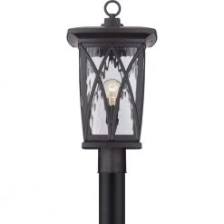 Grover 1-Light Mystic Black Outdoor Post Lantern by Quoizel -Quoizel Sales mystic black quoizel post light sets gvr9010k 44 1000