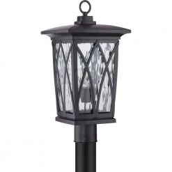 Grover 1-Light Mystic Black Outdoor Post Lantern by Quoizel -Quoizel Sales mystic black quoizel post light sets gvr9010k c3 1000