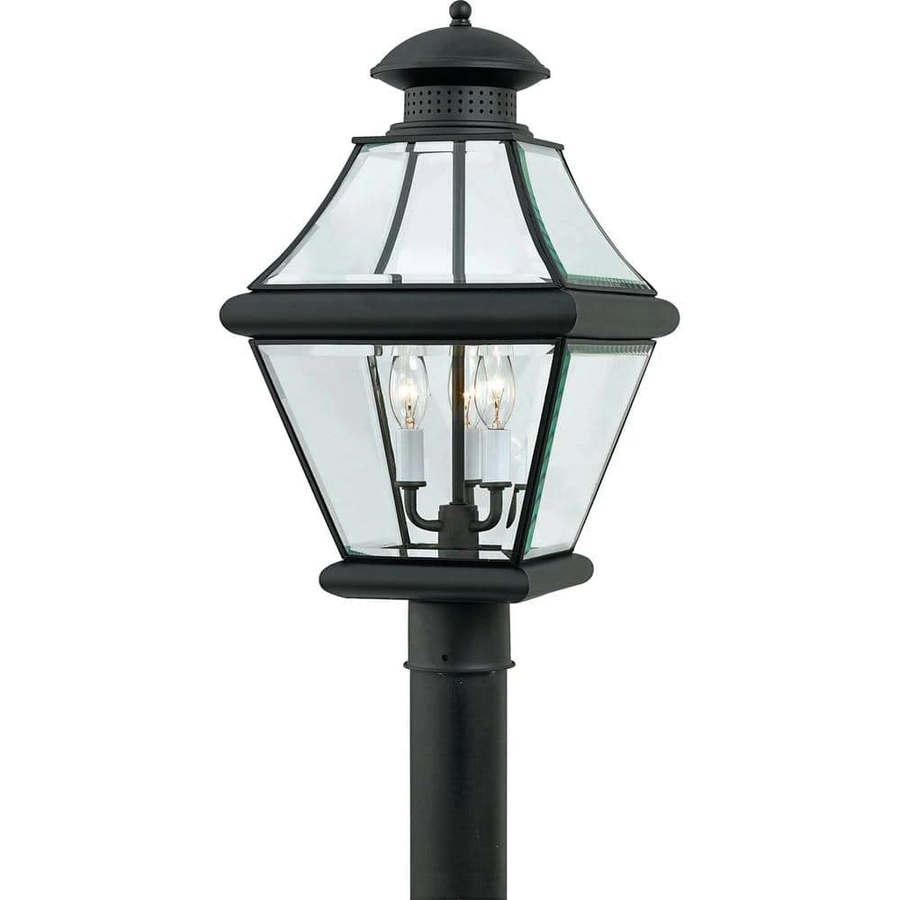 Rutledge 1-Light Mystic Black Outdoor Post Lantern by Quoizel 3 Rutledge 1-Light Mystic Black Outdoor Post Lantern by Quoizel