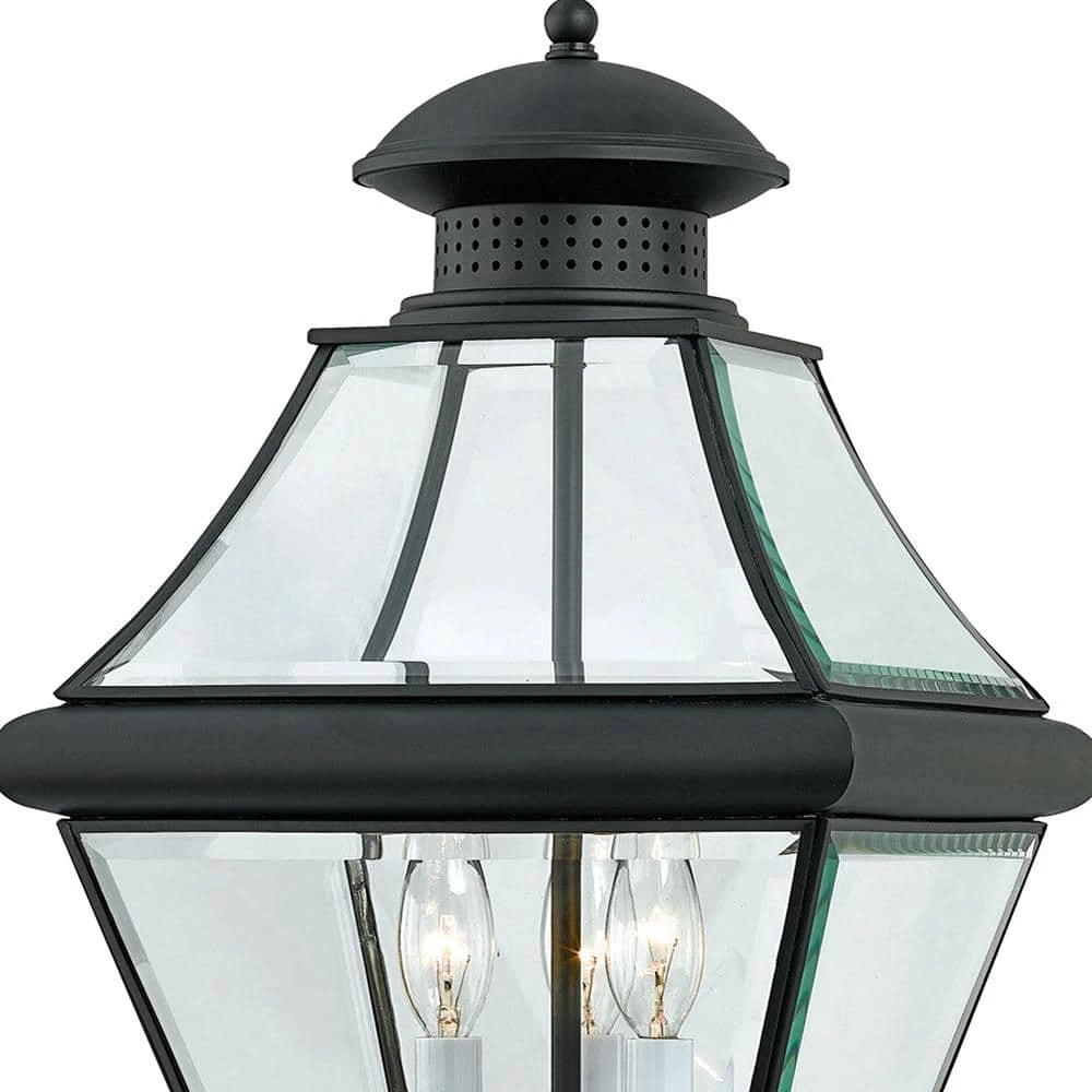 Rutledge 1-Light Mystic Black Outdoor Post Lantern by Quoizel 4 Rutledge 1-Light Mystic Black Outdoor Post Lantern by Quoizel - Image 2