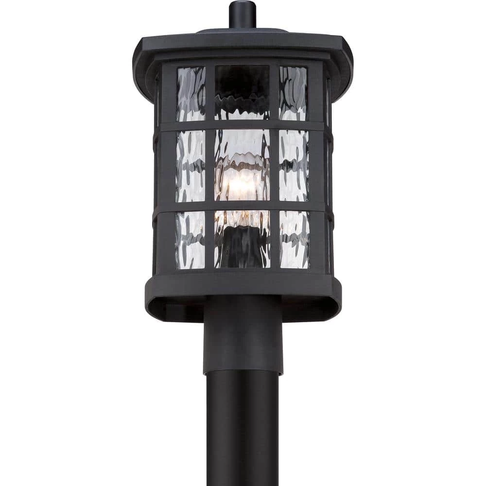 Stonington 1-Light Mystic Black Outdoor Post Lantern by Quoizel 8 Stonington 1-Light Mystic Black Outdoor Post Lantern by Quoizel - Image 6