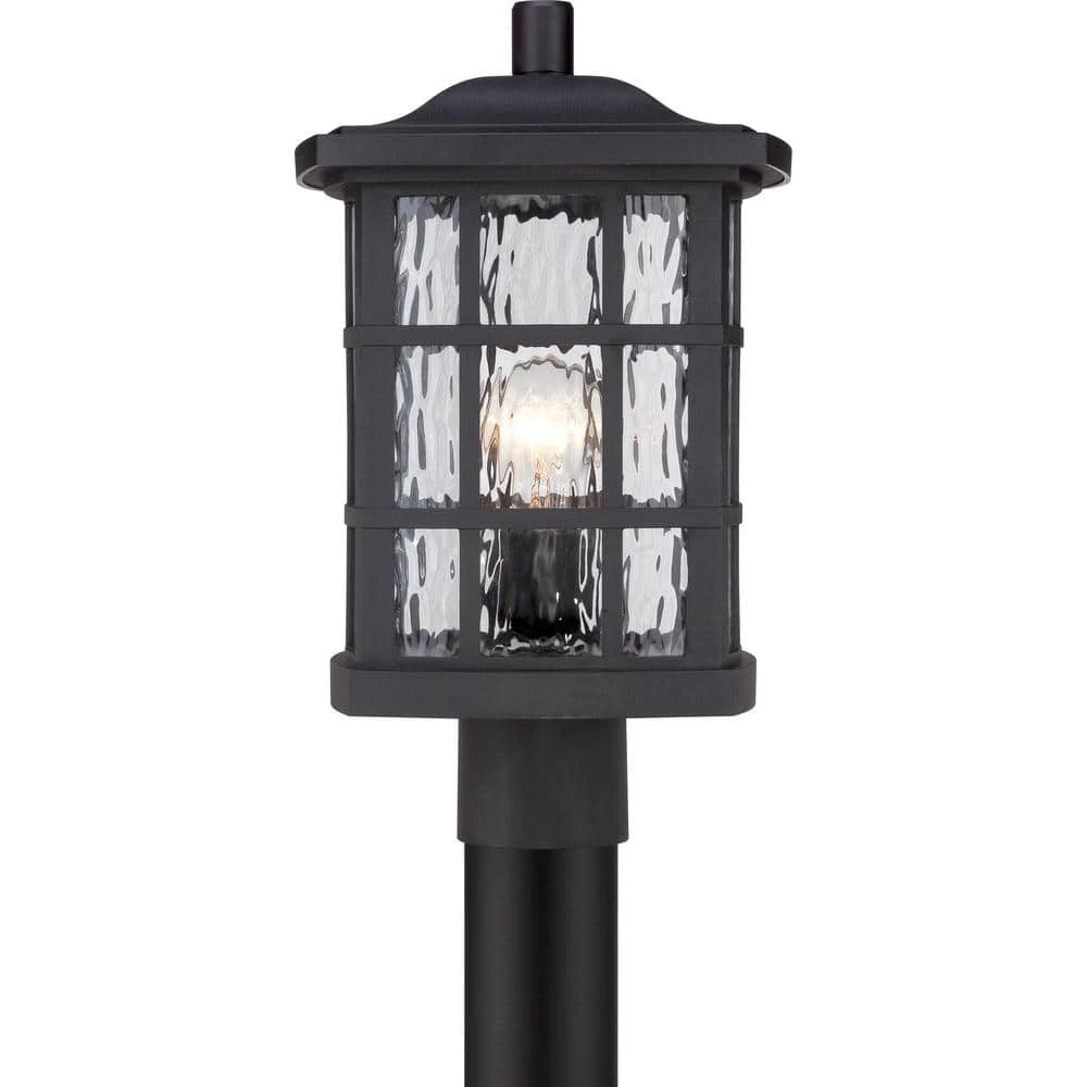 Stonington 1-Light Mystic Black Outdoor Post Lantern by Quoizel 7 Stonington 1-Light Mystic Black Outdoor Post Lantern by Quoizel - Image 5