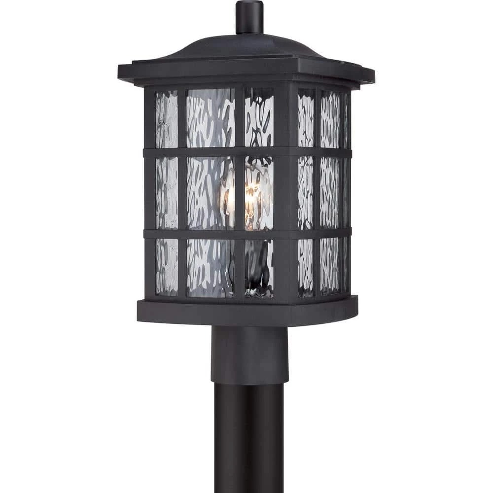 Stonington 1-Light Mystic Black Outdoor Post Lantern by Quoizel 3 Stonington 1-Light Mystic Black Outdoor Post Lantern by Quoizel