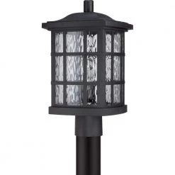 Stonington 1-Light Mystic Black Outdoor Post Lantern by Quoizel 12 Stonington 1-Light Mystic Black Outdoor Post Lantern by Quoizel -Quoizel Sales mystic black quoizel post light sets snn9009k c3 1000