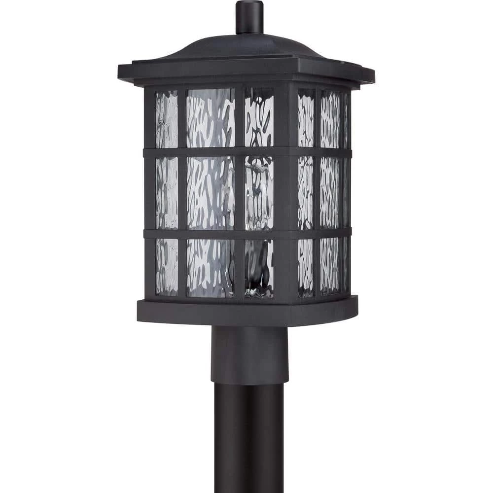 Stonington 1-Light Mystic Black Outdoor Post Lantern by Quoizel 6 Stonington 1-Light Mystic Black Outdoor Post Lantern by Quoizel - Image 4