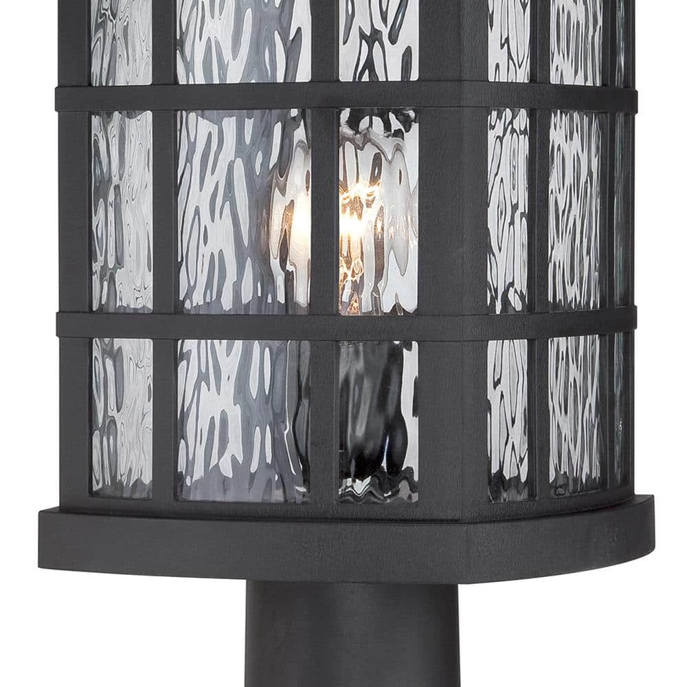 Stonington 1-Light Mystic Black Outdoor Post Lantern by Quoizel 4 Stonington 1-Light Mystic Black Outdoor Post Lantern by Quoizel - Image 2