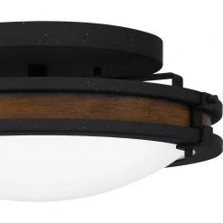 Gainsborough 15 in. 3-Light Natural Iron Flush Mount by Quoizel -Quoizel Sales natural iron quoizel flush mount lights qfl5610ni 44 1000