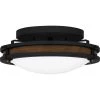 Gainsborough 15 in. 3-Light Natural Iron Flush Mount by Quoizel -Quoizel Sales natural iron quoizel flush mount lights qfl5610ni 64 1000