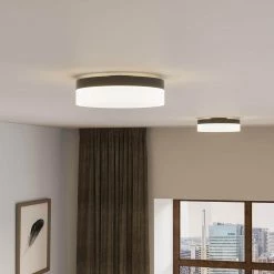 Cohen 11.75 in. Oil Rubbed Bronze LED Flush Mount by Quoizel -Quoizel Sales oil rubbed bronze quoizel flush mount lights pcoh1608oi 44 1000
