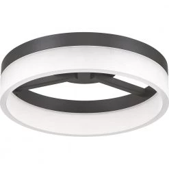 Cohen 11.75 in. Oil Rubbed Bronze LED Flush Mount by Quoizel -Quoizel Sales oil rubbed bronze quoizel flush mount lights pcoh1608oi e1 1000