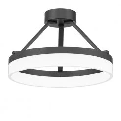 Cohen Oil Rubbed Bronze LED Semi-Flush Mount by Quoizel