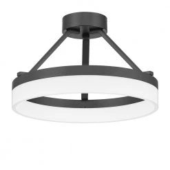 Cohen Oil Rubbed Bronze LED Semi-Flush Mount by Quoizel -Quoizel Sales oil rubbed bronze quoizel flush mount lights pcoh1716oi c3 1000