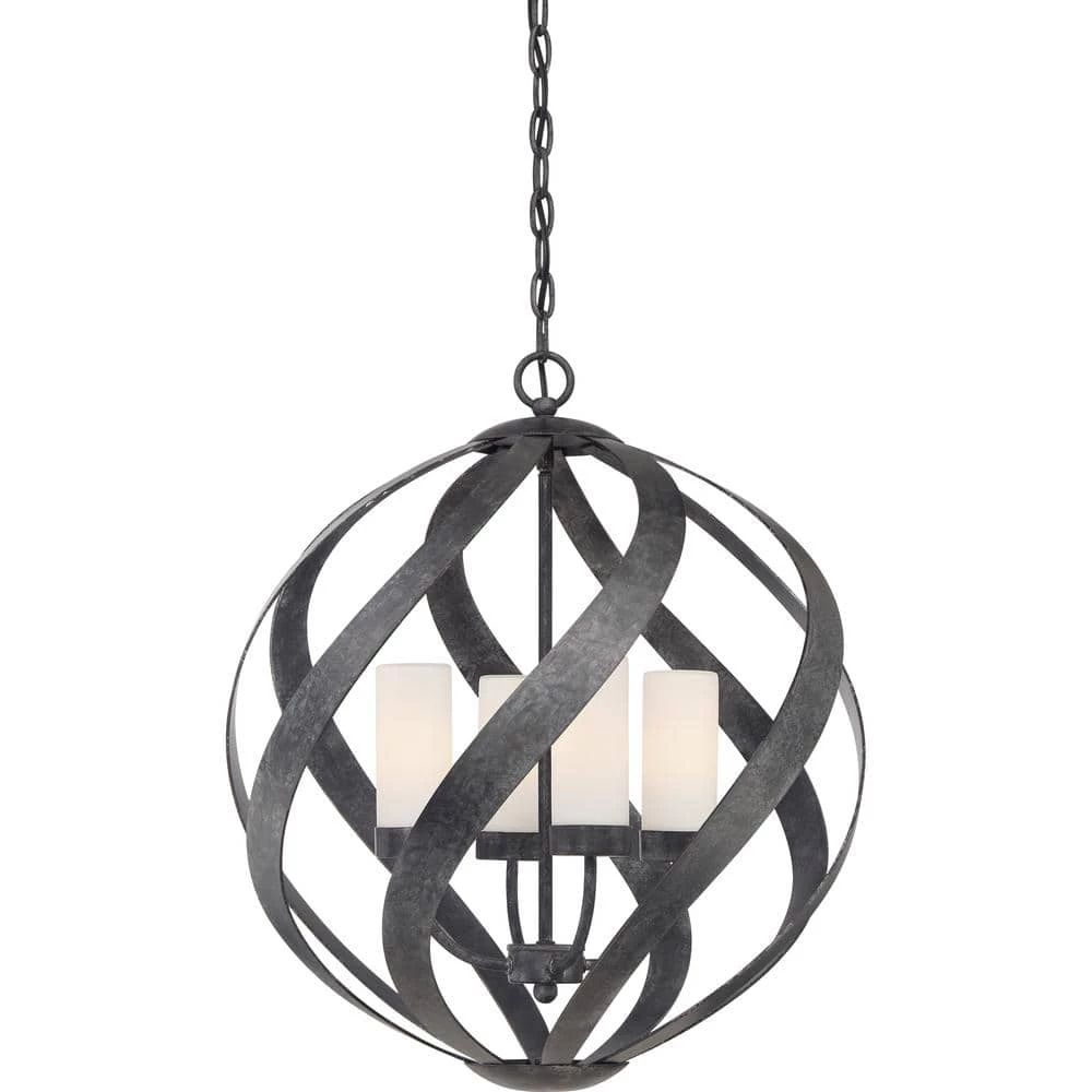 Blacksmith 4-Light Old Black Pendant by Quoizel 3 Blacksmith 4-Light Old Black Pendant by Quoizel