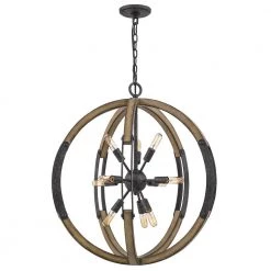 Babaton 10-Light Old Black Pendant by Quoizel -Quoizel Sales old black finish quoizel chandeliers qop5181ok 4f 1000