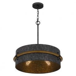 Lariat 3-Light Old Black Pendant by Quoizel -Quoizel Sales old black quoizel chandeliers qop5336ok 1f 1000