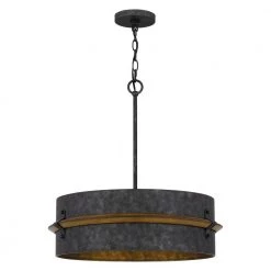 Lariat 3-Light Old Black Pendant by Quoizel