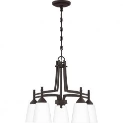 Billingsley 5-Light Old Bronze Chandelier by Quoizel