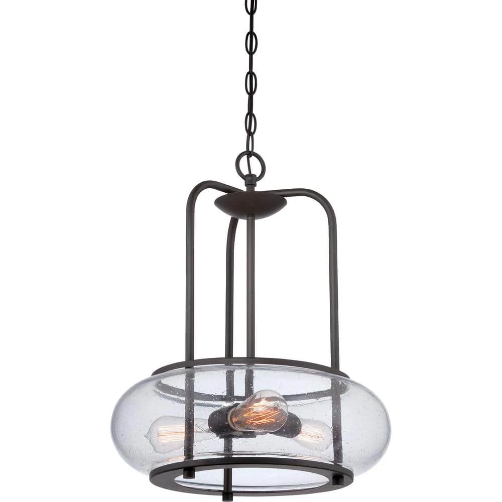 Trilogy 3-Light Old Bronze Pendant by Quoizel 4 Trilogy 3-Light Old Bronze Pendant by Quoizel - Image 2
