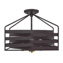 Escher 4-Light Old Bronze Semi-Flush Mount by Quoizel -Quoizel Sales old bronze quoizel flush mount lights qsf5186oz 4f 1000