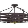 Escher 4-Light Old Bronze Semi-Flush Mount by Quoizel