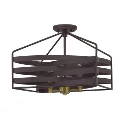 Escher 4-Light Old Bronze Semi-Flush Mount by Quoizel -Quoizel Sales old bronze quoizel flush mount lights qsf5186oz c3 1000