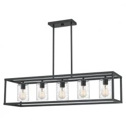 New Harbor 5-Light Old Bronze Outdoor Chandelier by Quoizel