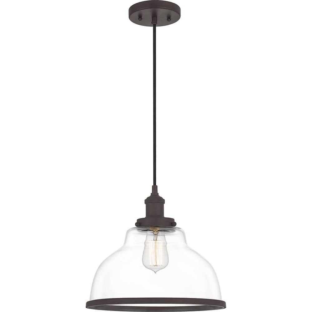 Leo 12 in. 1-Light Old Bronze Mini Pendant by Quoizel 3 Leo 12 in. 1-Light Old Bronze Mini Pendant by Quoizel