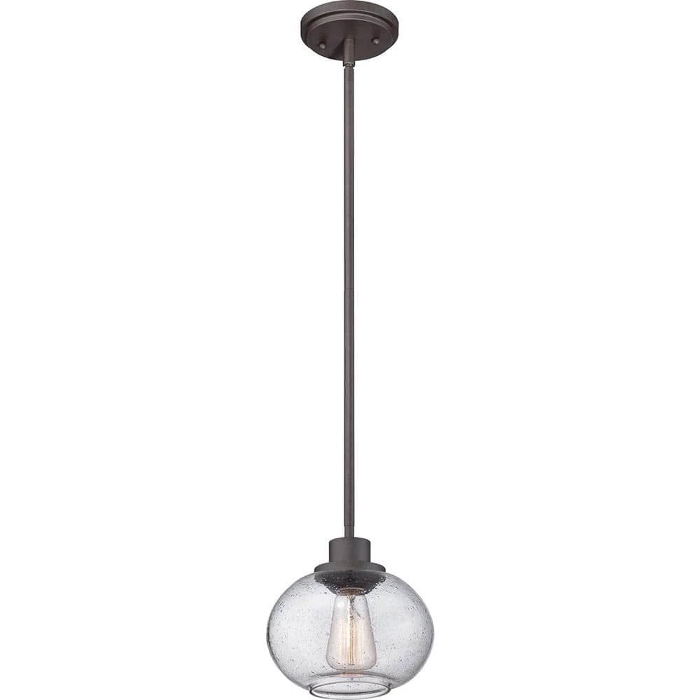 Trilogy 8 in. 1-Light Old Bronze Mini Pendant by Quoizel 5 Trilogy 8 in. 1-Light Old Bronze Mini Pendant by Quoizel - Image 3