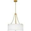 Lambeau 4-Light Painted Brass Shaded Pendant by Quoizel -Quoizel Sales painted brass quoizel chandeliers qop5606pb 64 1000